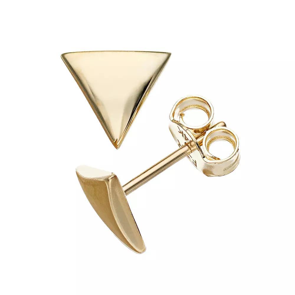 Au Naturale 14k Gold Triangle Stud Earrings, Women's Product Image