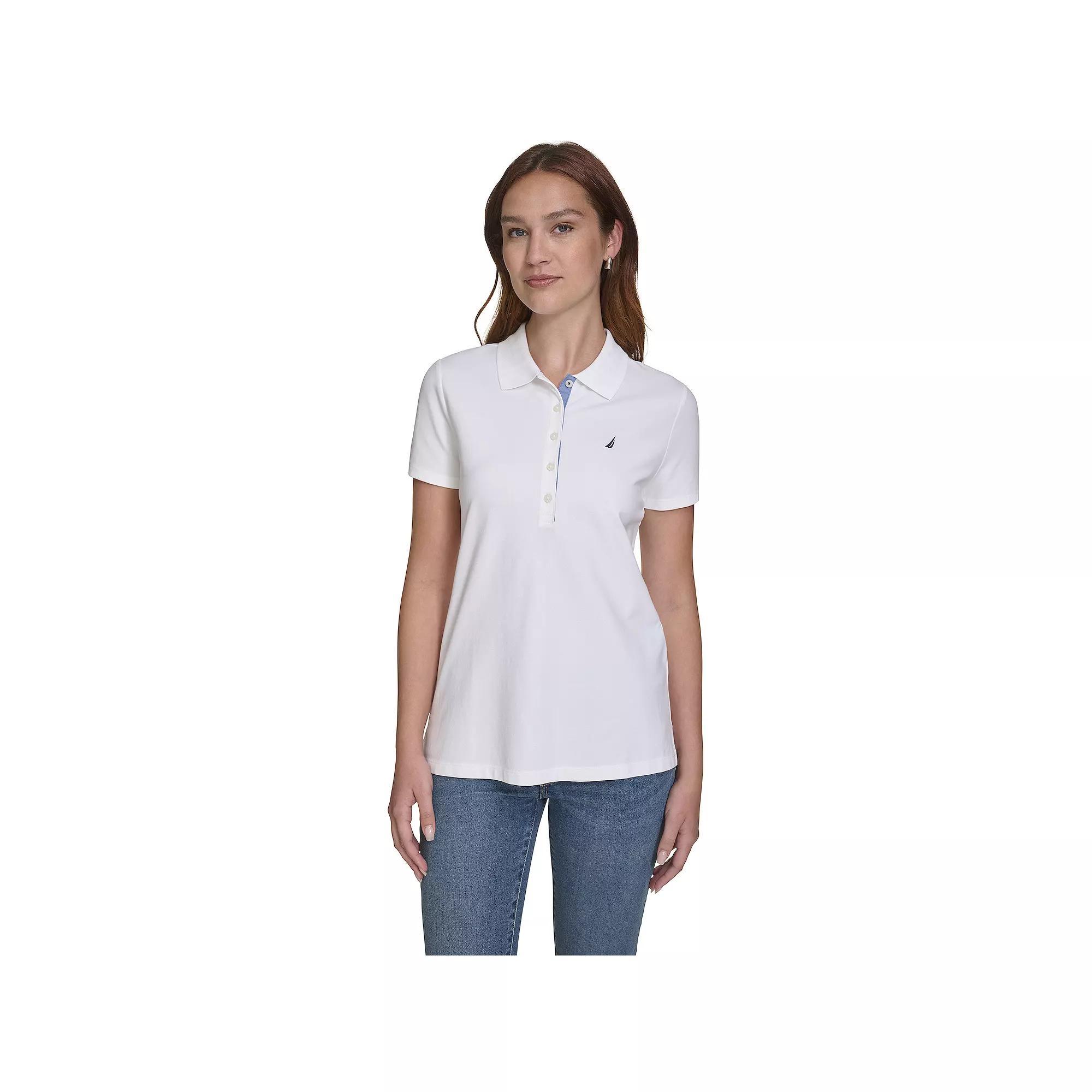 Womens Nautica Daisy Short Sleeve Polo Product Image