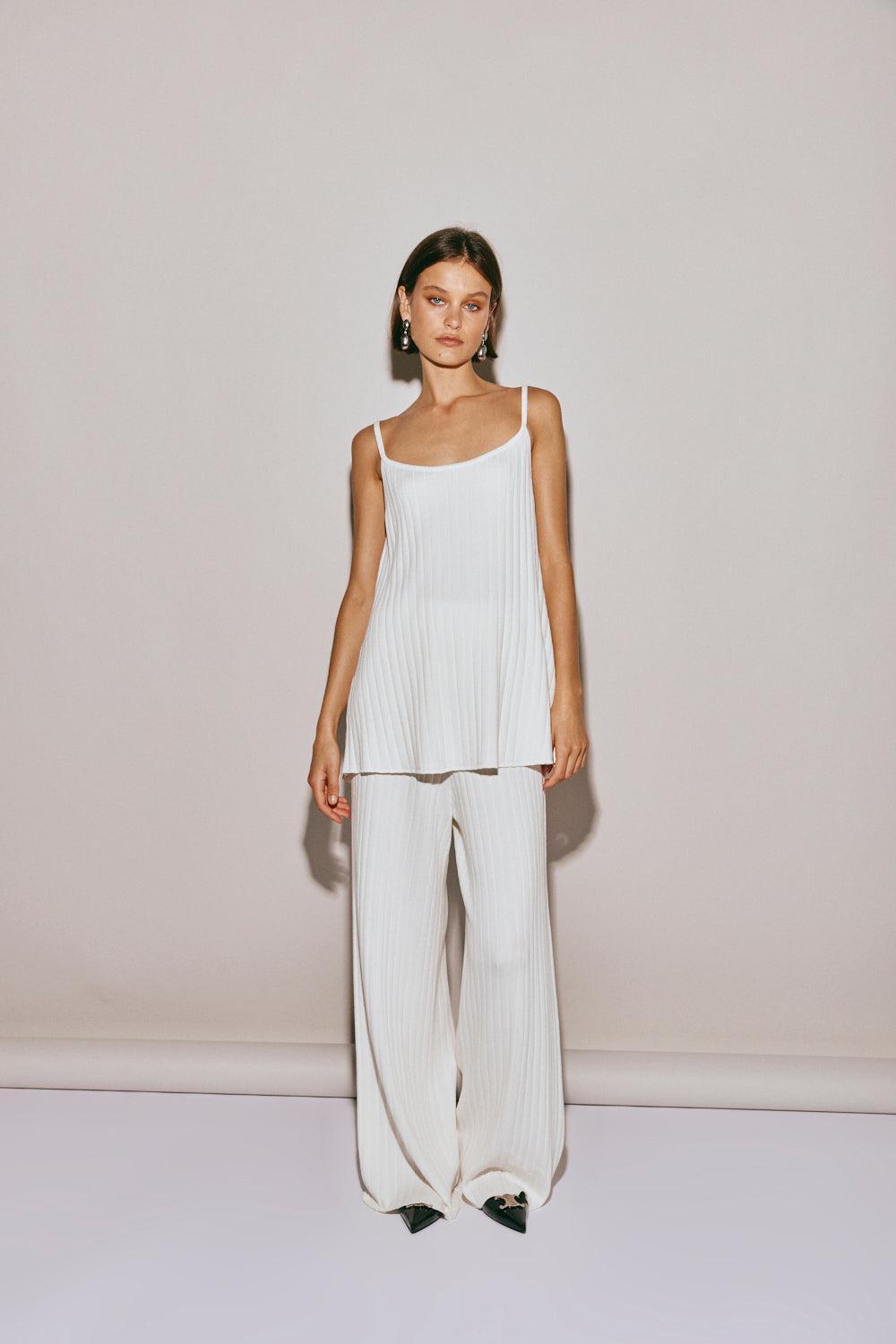 Jac Knit Pants White Product Image