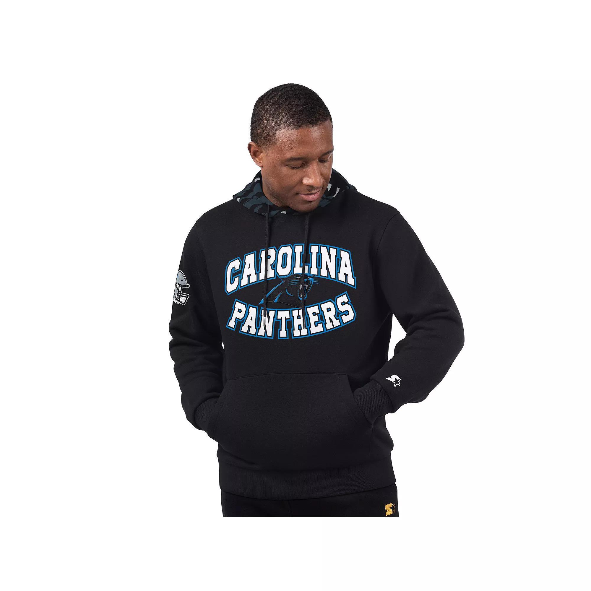 Men's Starter Black Carolina Panthers Thursday Night Gridiron Pullover Hoodie, Size: XL Product Image