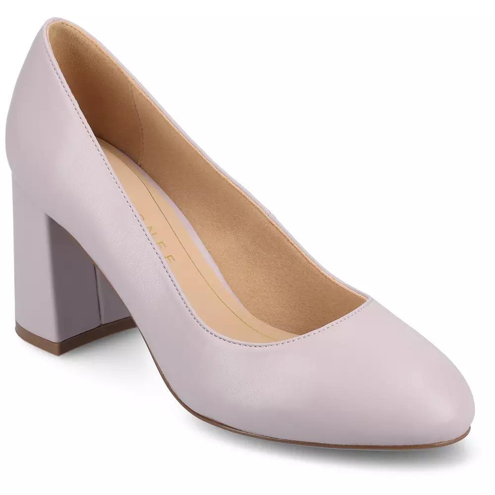 Journee Seraphina Covered Block Heel Womens Shoes Purple Product Image