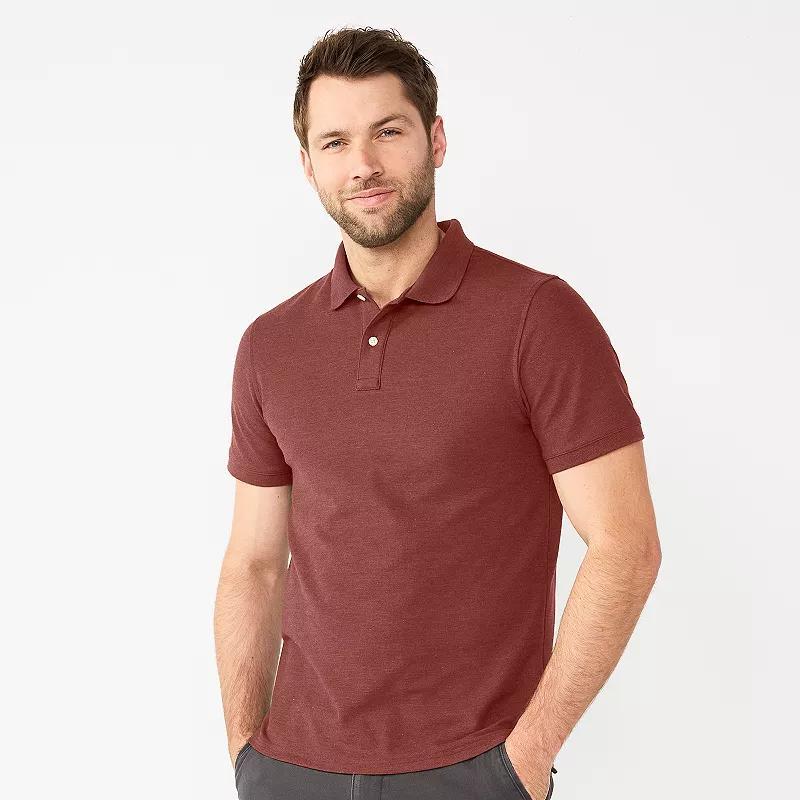 Men's Sonoma Goods For Life® Short Sleeve Relaxed Fit Pique Polo, Size: Medium, Tijuana Blue Product Image
