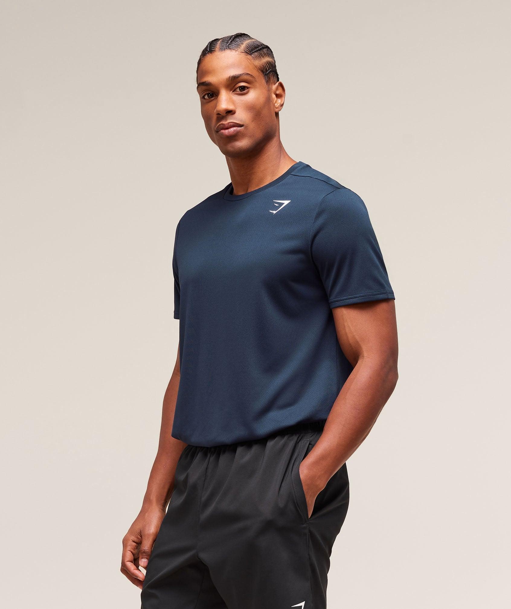 Gymshark Arrival Regular Fit T-Shirt - Navy Male Product Image