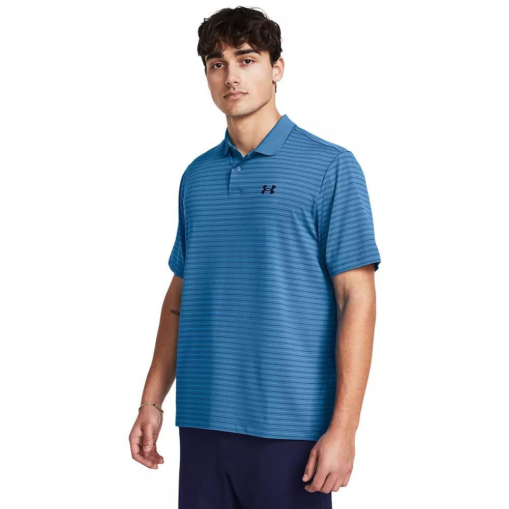 Big & Tall Under Armour Classic-Fit Striped Performance Polo, Men's, Size: Large Tall, Hydro Blue Product Image
