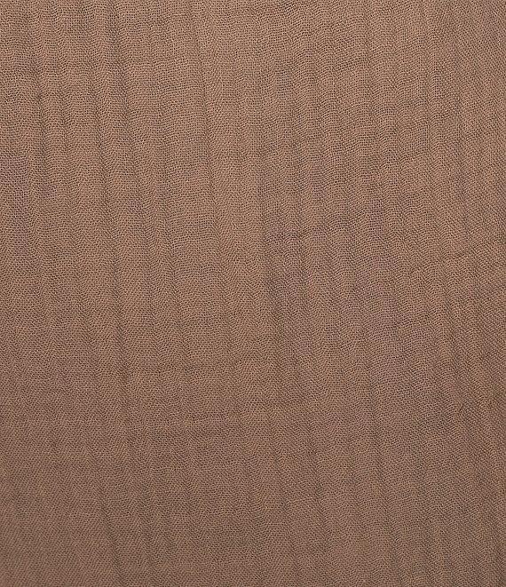 Eileen Fisher Plus Size Organic Cotton Gauze Elastic Waist Straight Leg Pants Product Image