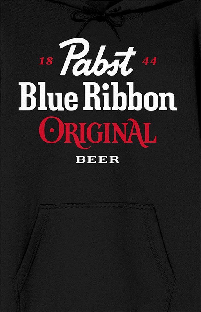 Men's Pabst Blue Ribbon Original 1844 Graphic Hoodie, Size: Large, Black Product Image