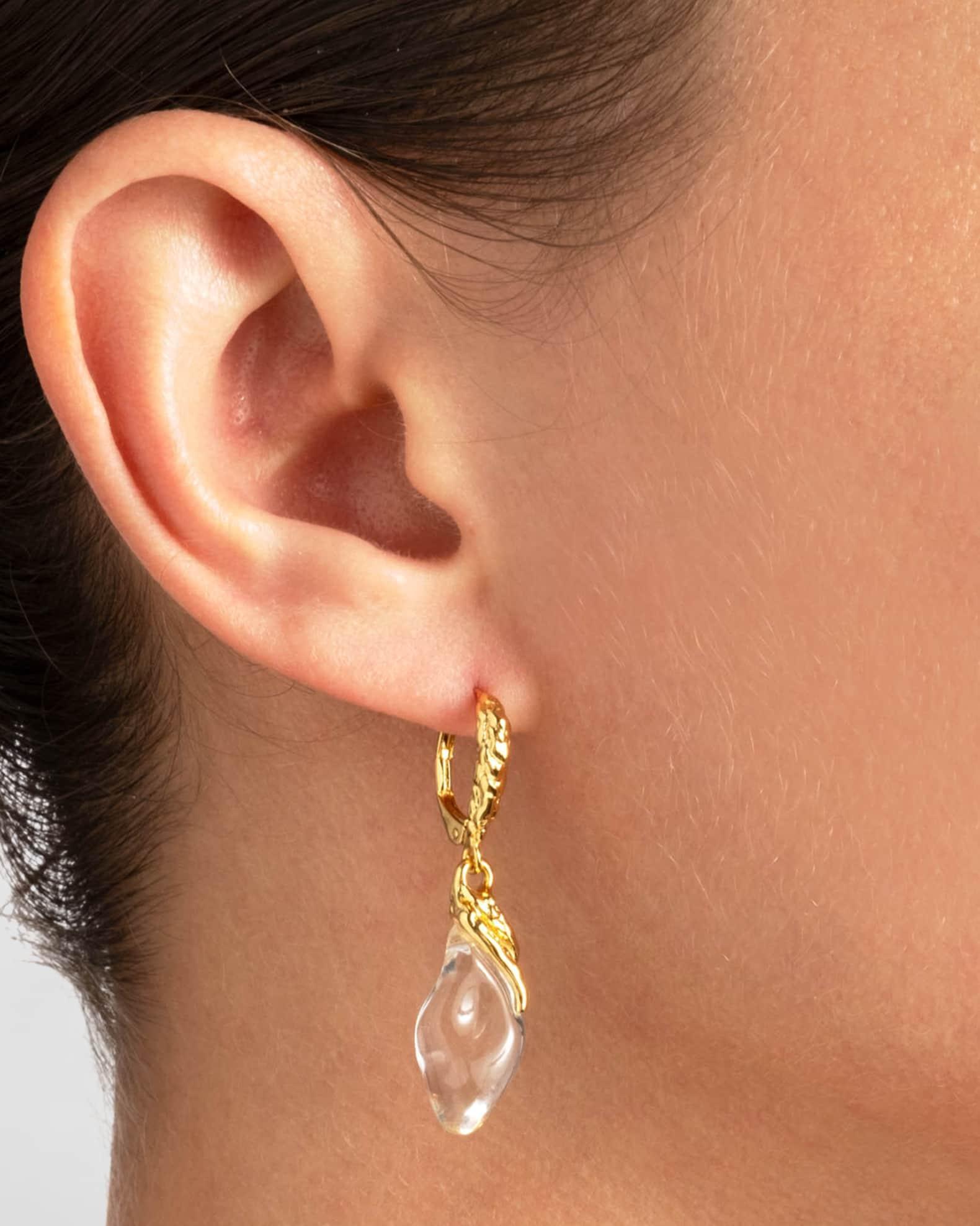 Liquid Vine Lucite Raindrop Leverback Earrings Product Image