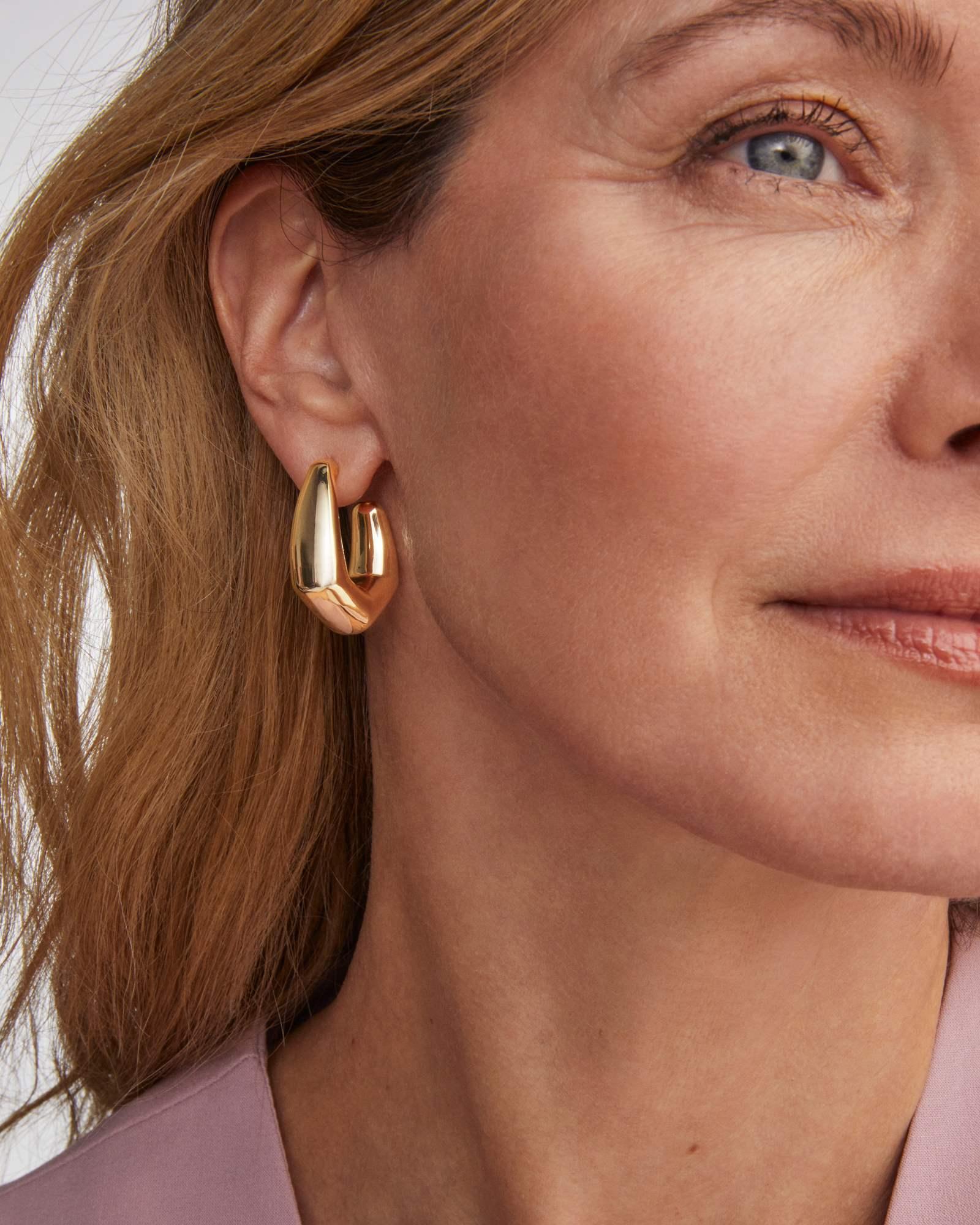 Kaia Gold Small Hoop Earrings Product Image
