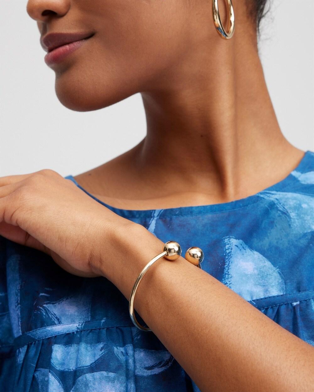 Gold Tone Flex Cuff Bracelet Product Image