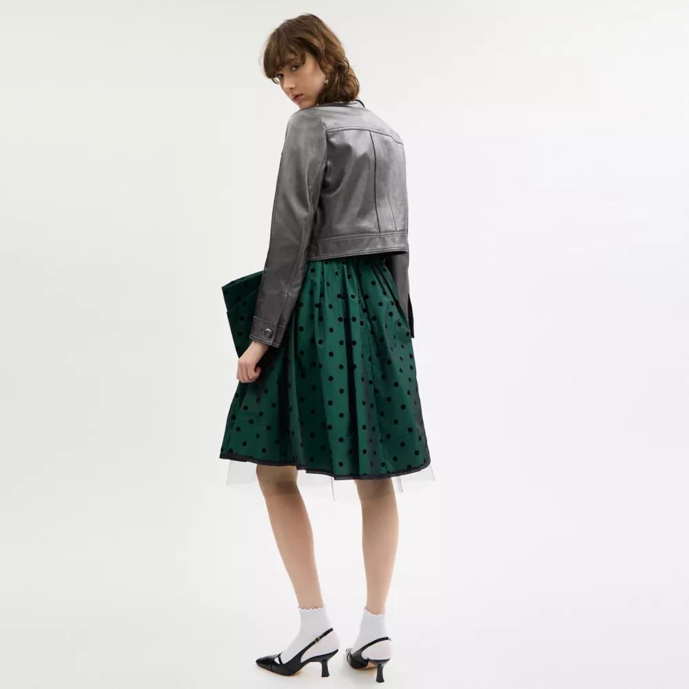 Flocked Taffeta Skirt Product Image