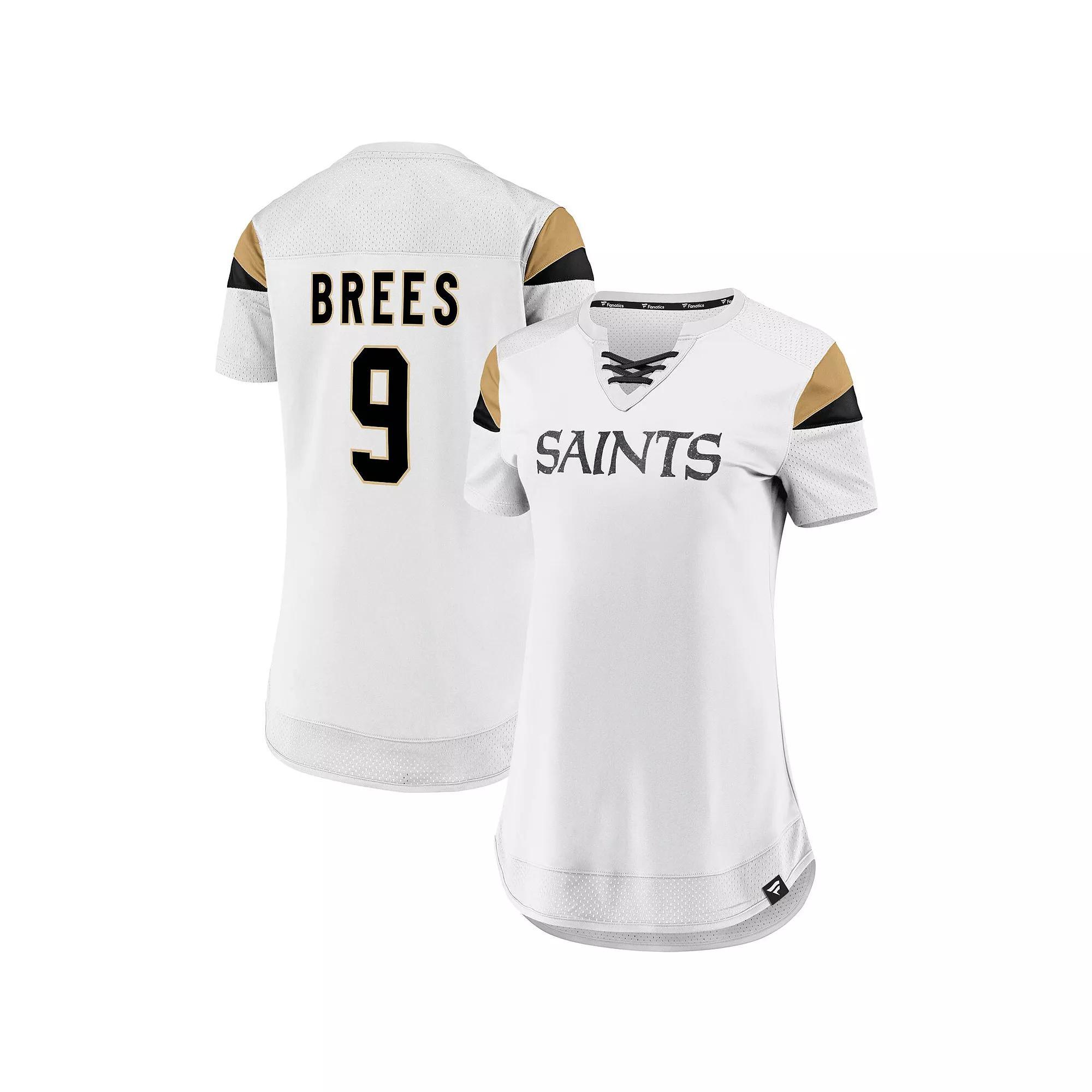 Womens Fanatics Branded Drew Brees New Orleans Saints Athena Name & Number Fashion Top Product Image