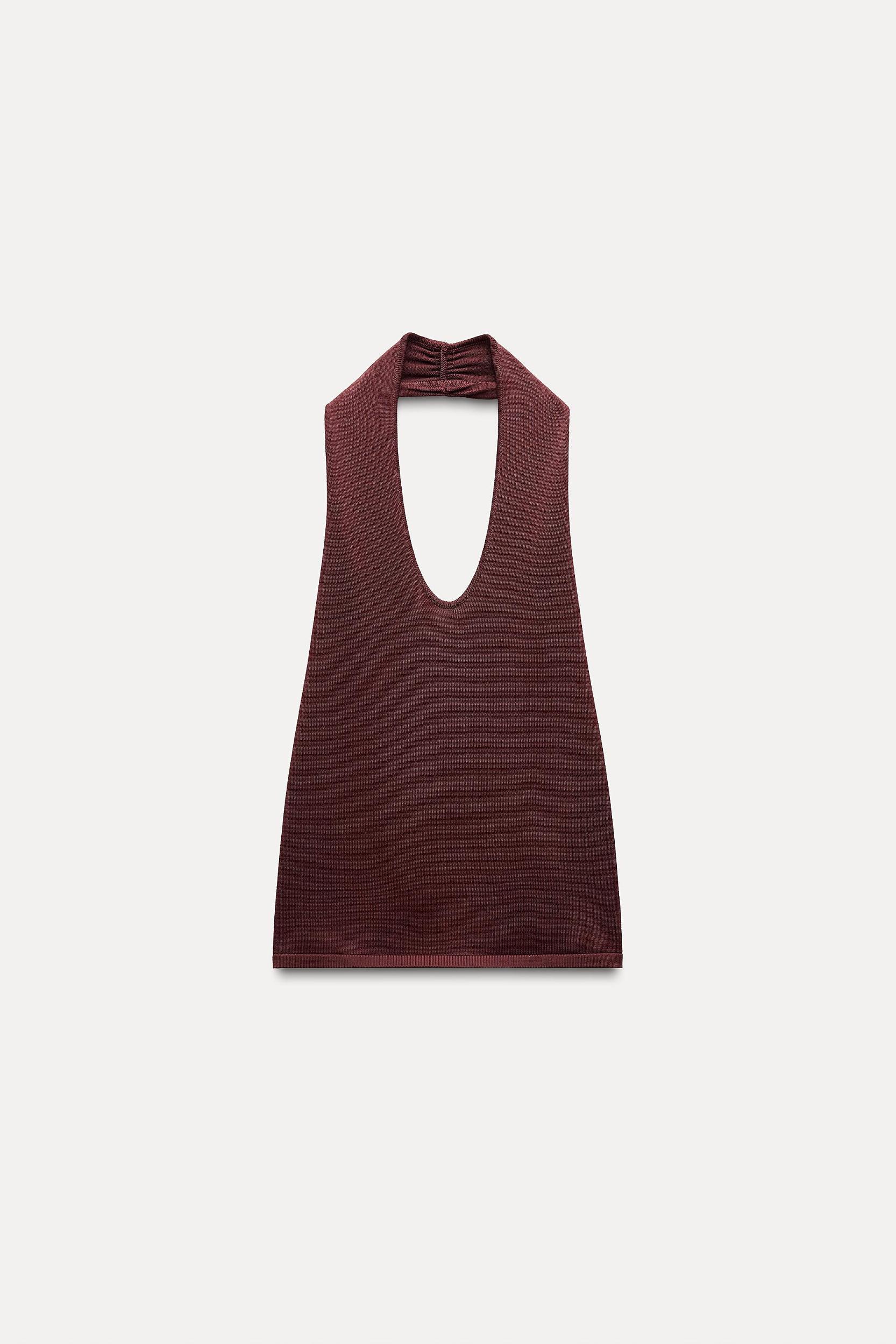 HEART APPLIQUÉ OPEN BACK KNIT TOP Product Image