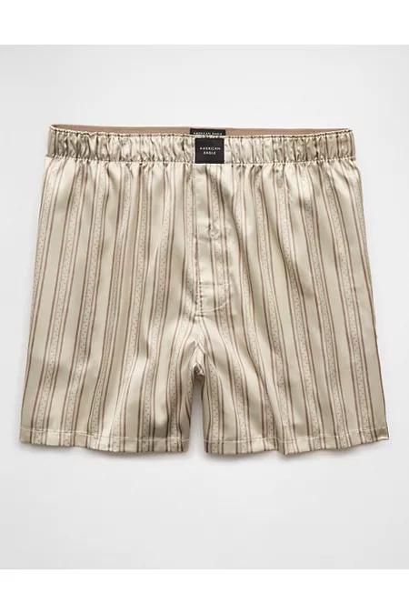 AEO Mens Striped Satin Pocket Boxer Short Men's Product Image