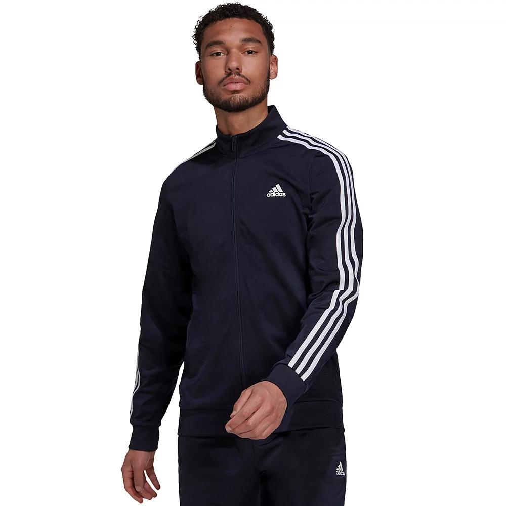 Men's adidas Tricot Track Jacket, Size: XXL, Black White Product Image