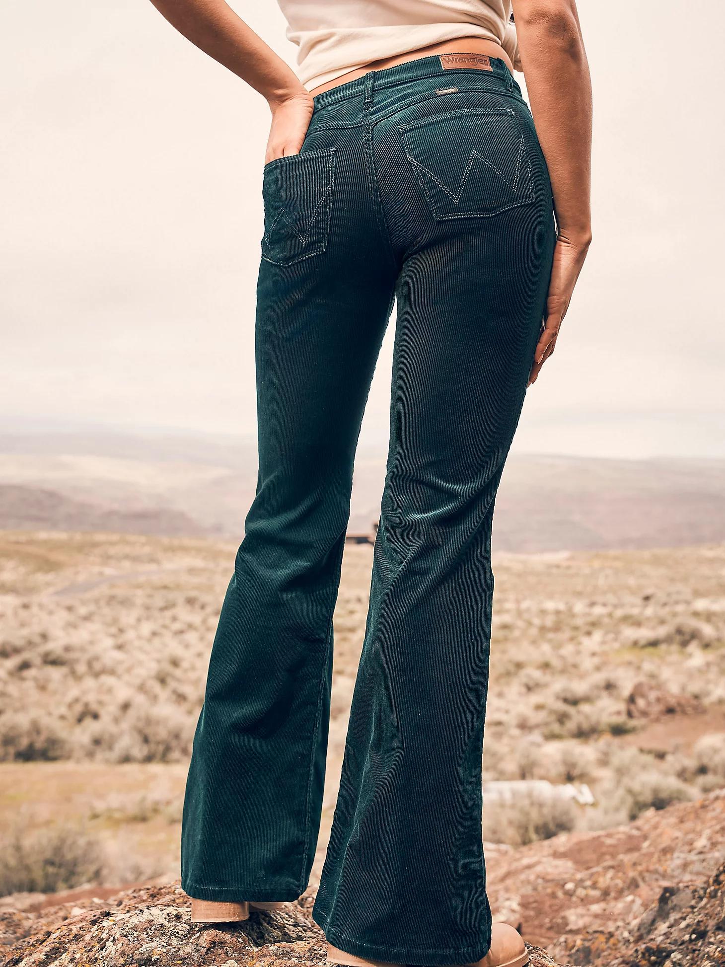 Women's Wrangler® Corduroy High Rise Fierce Flare Jean | Women's JEANS | Wrangler® Product Image
