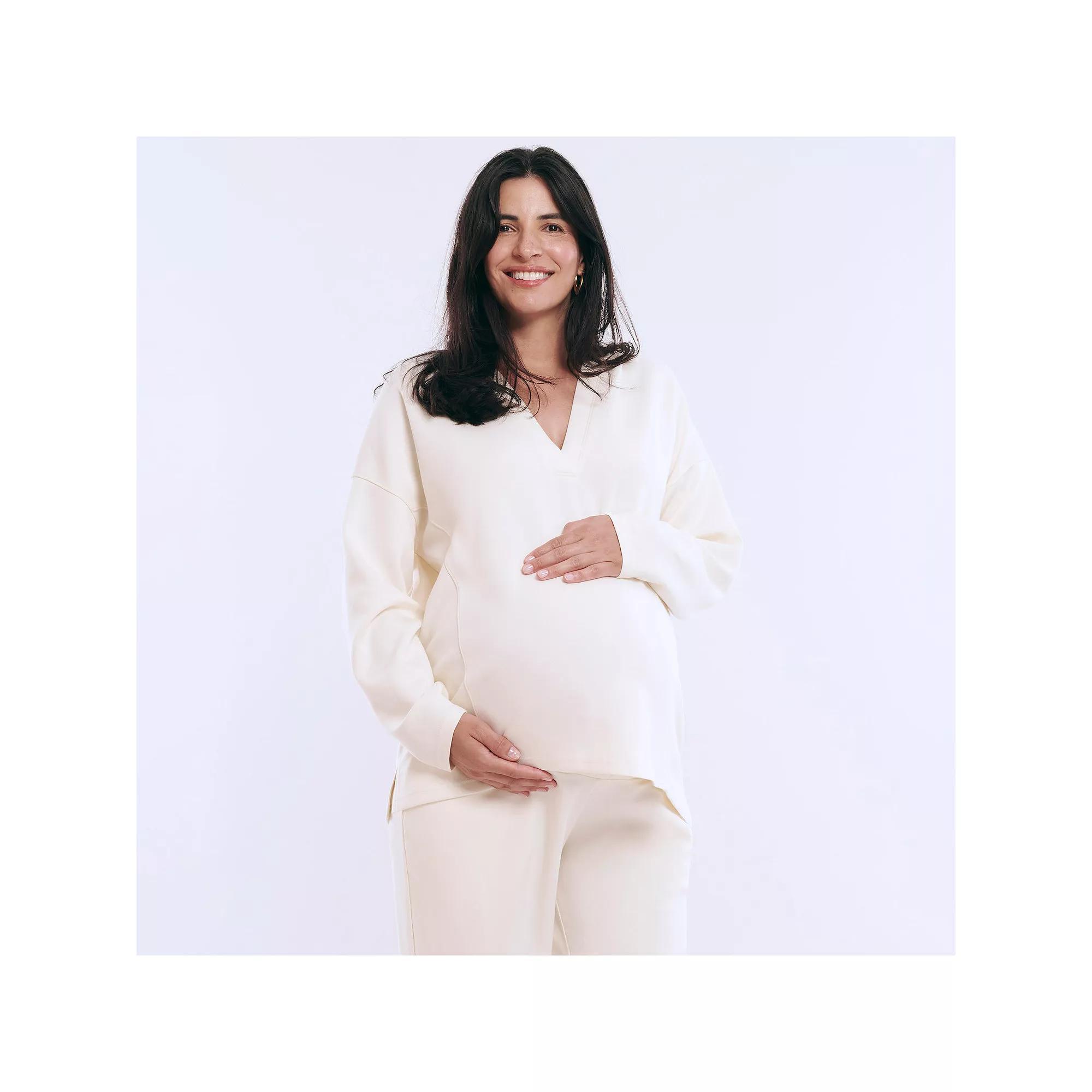 Maternity Motherhood® Cozy Hoodie, Women's, Size: XXL-MAT, Winter White Product Image