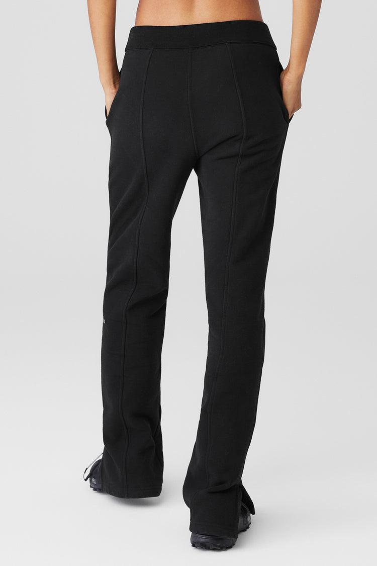 High-Waist Free Time Straight Leg Sweatpant - Black Product Image