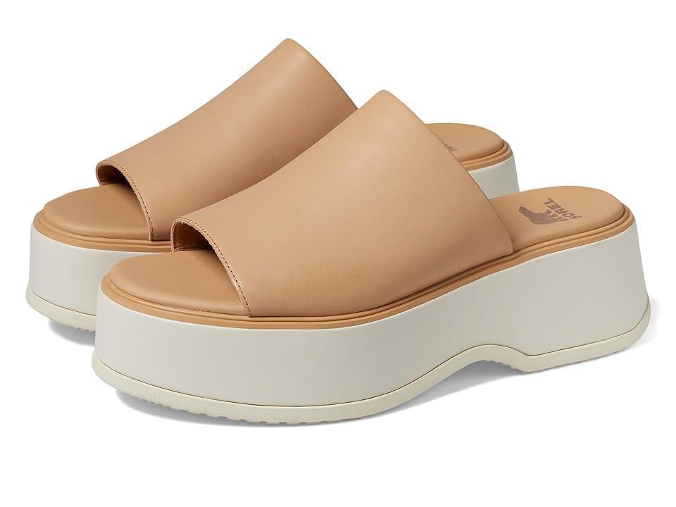 Sorel Womens Dayspring Leather Platform Slide Sandals Product Image