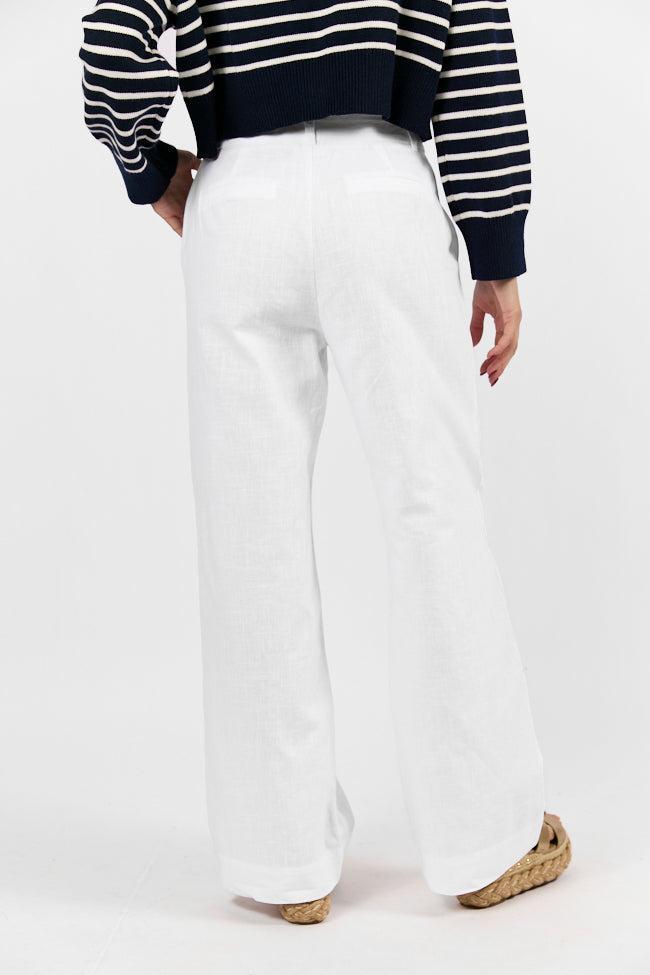 Day Off Ivory Linen Blend Pants SALE Product Image