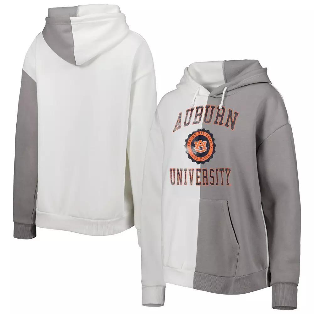 Women's Gameday Couture Gray/White Auburn Tigers Split Pullover Hoodie, Size: Small Product Image