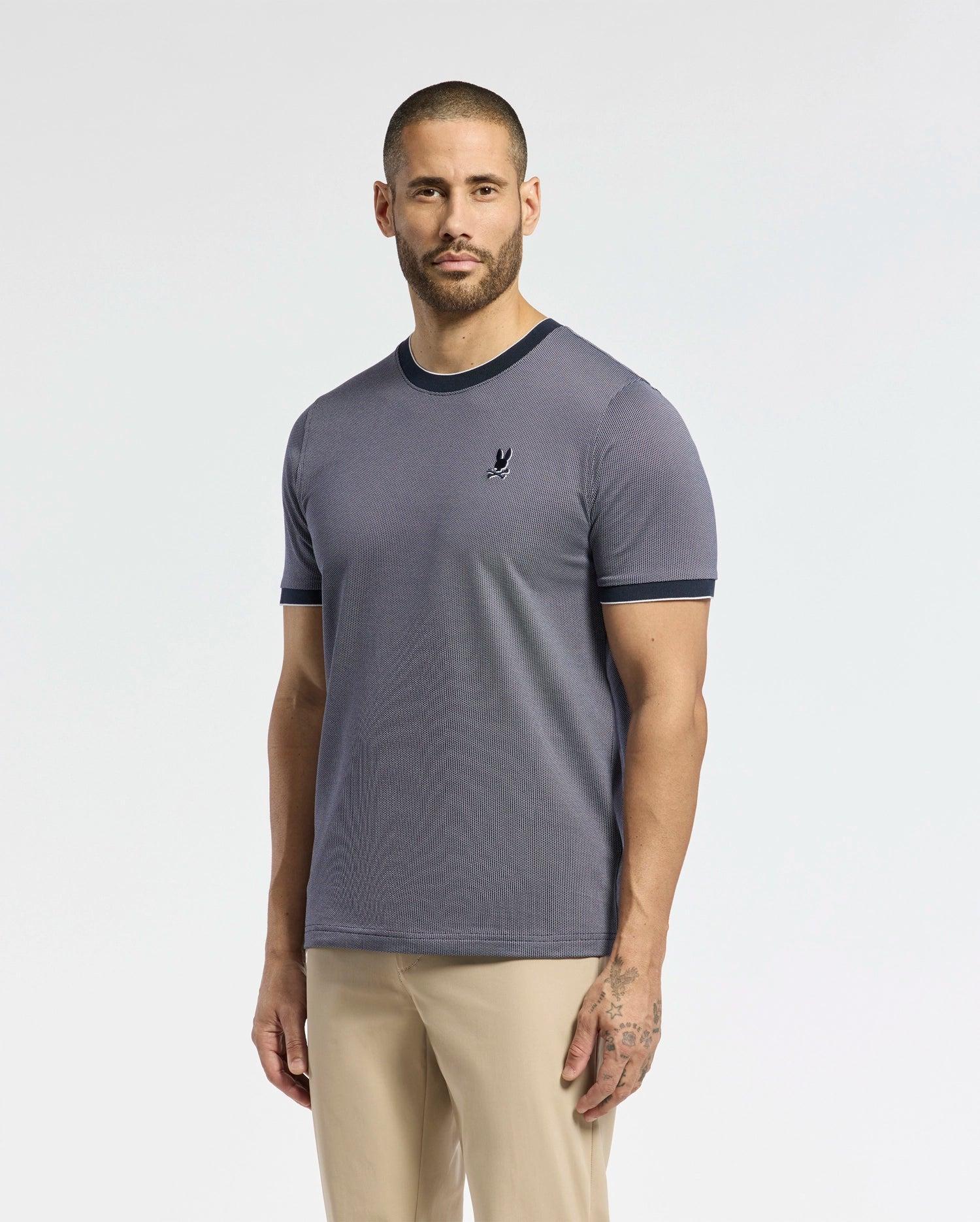Men's Mackay Jacquard Fashion Tee 419 EVENING BLUE / L Product Image