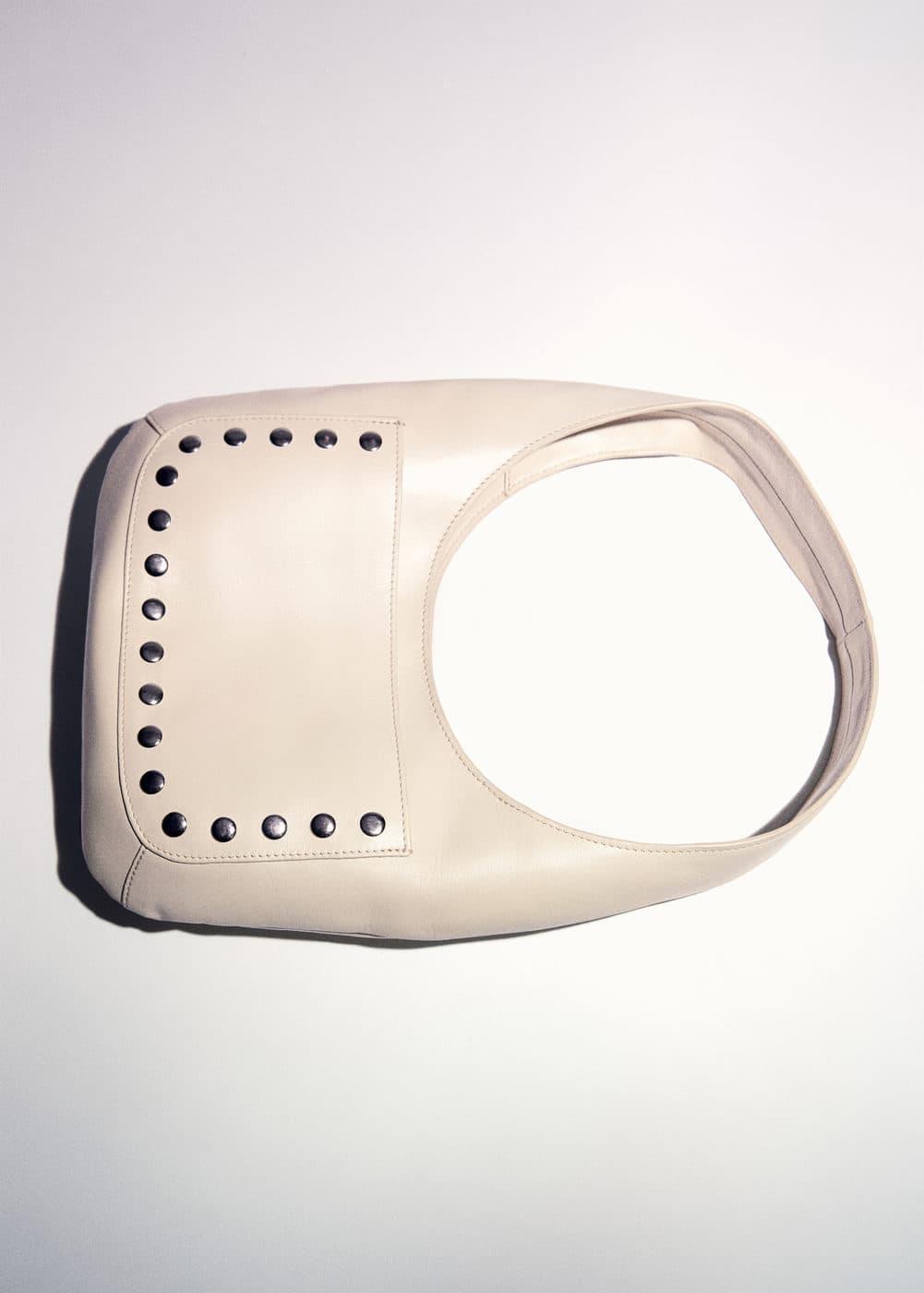 Stud leather bag - Women | MANGO USA Product Image