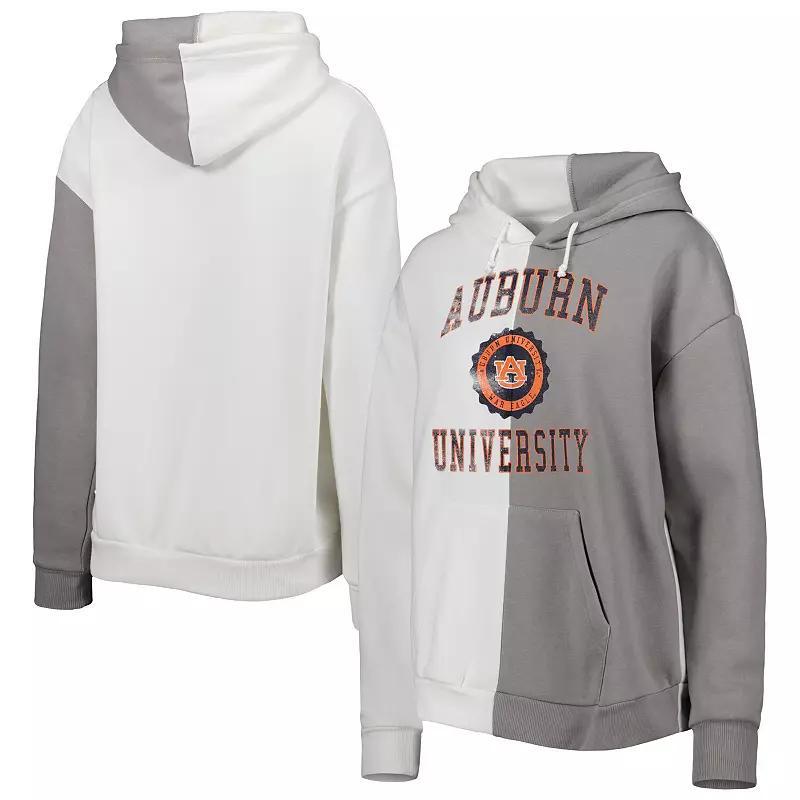 Women's Gameday Couture Gray/White Auburn Tigers Split Pullover Hoodie, Size: Small Product Image