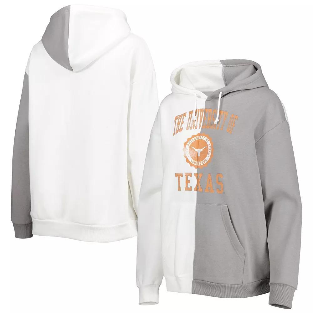 Women's Gameday Couture Gray/White Texas Longhorns Split Pullover Hoodie, Size: 2XL Product Image