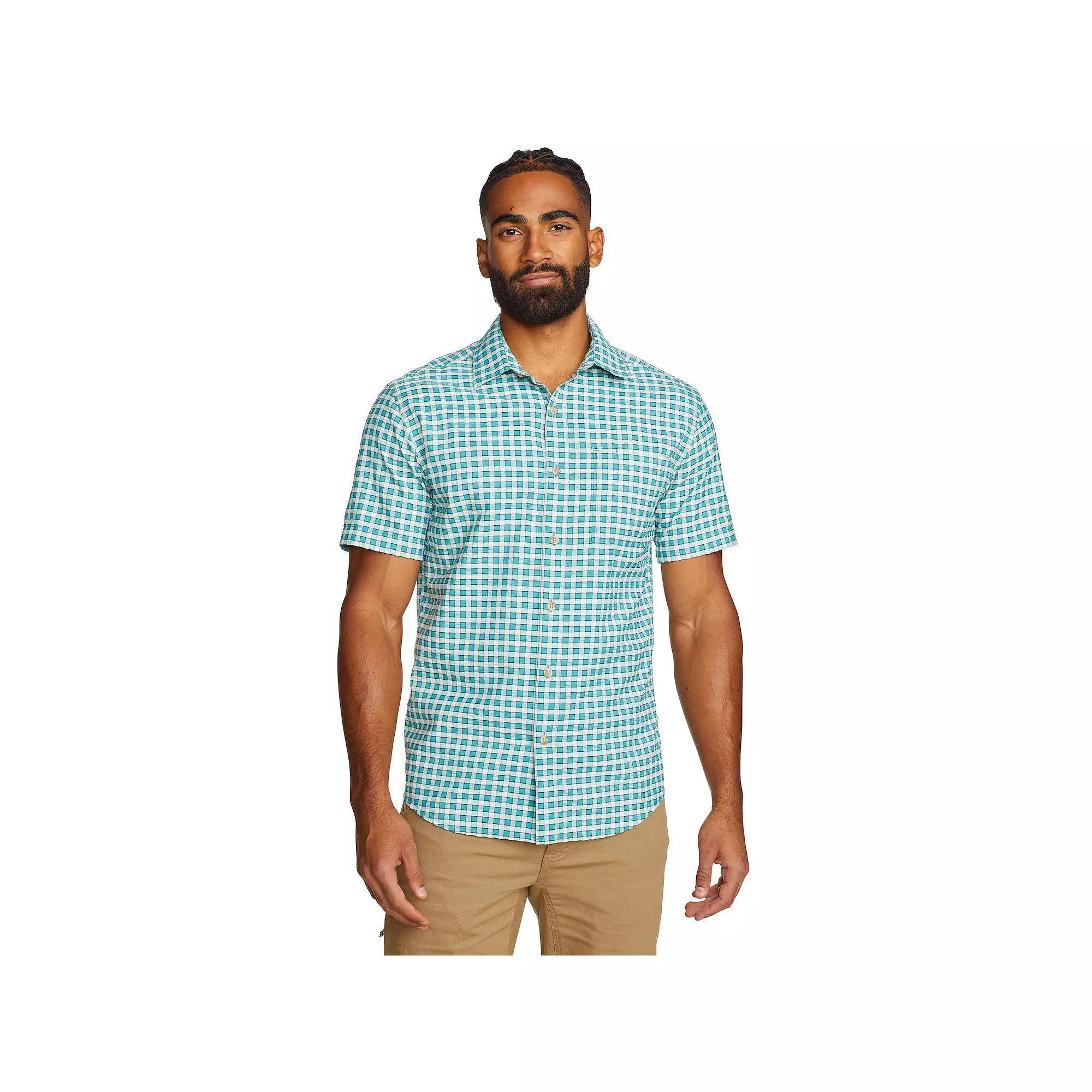 Big & Tall Eddie Bauer Short Sleeve Seersucker 2.0 Shirt, Men's, Size: XXL Tall, Green Product Image