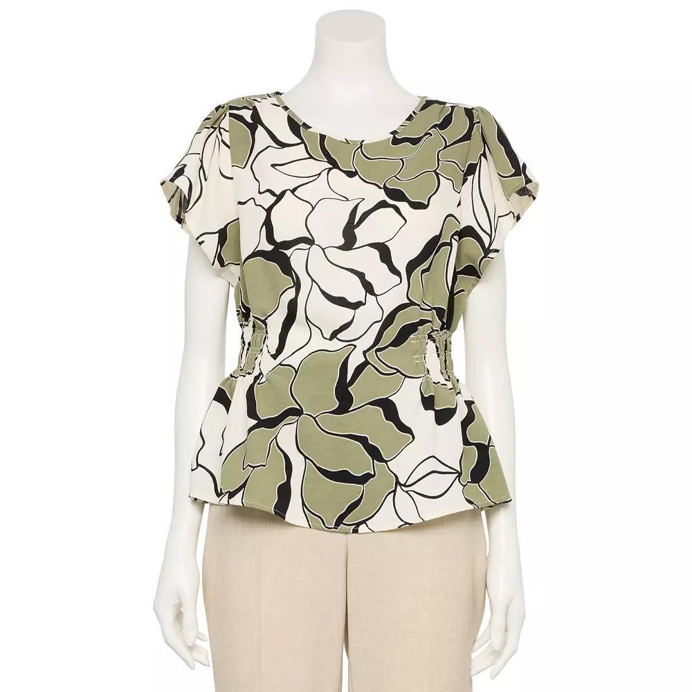 Women's Nine West Adaptive Cinched Blouse, Size: XXL, Orchid Landscape Product Image