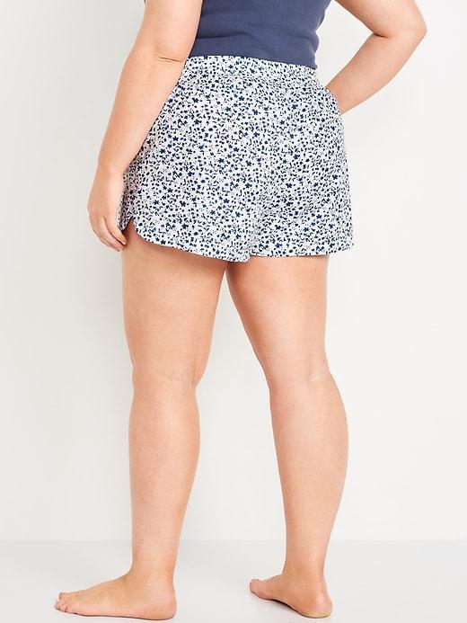 High-Waisted Poplin Pajama Short Product Image