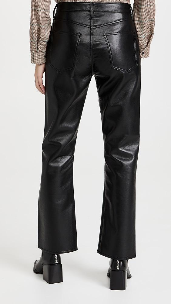 AGOLDE Recycled Leather Mid Rise Relaxed Boot Pants | Shopbop Product Image