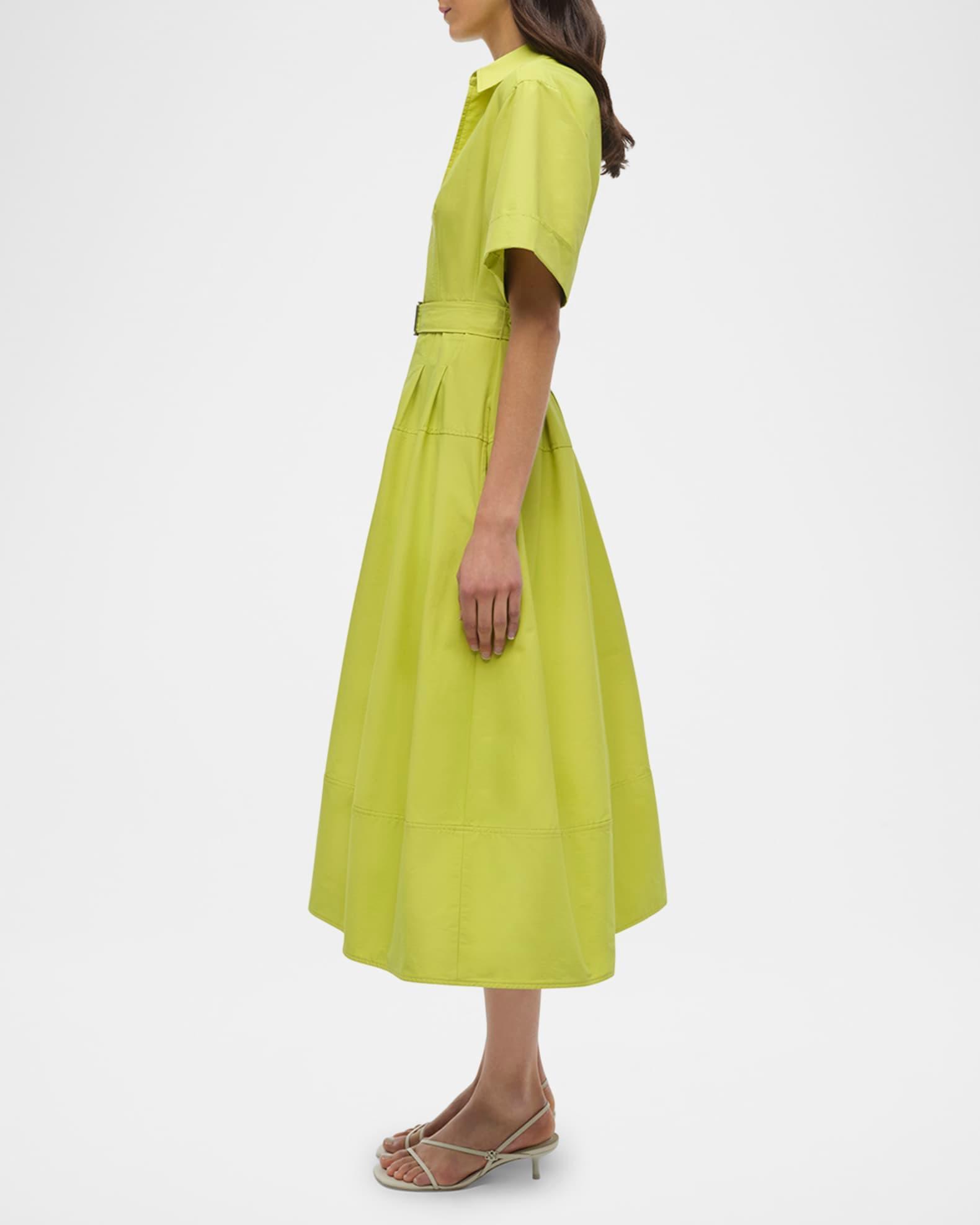 Deanna Short-Sleeve Belted Midi Dress Product Image