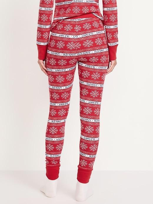 Mid-Rise Printed Flannel Pajama Pants Product Image
