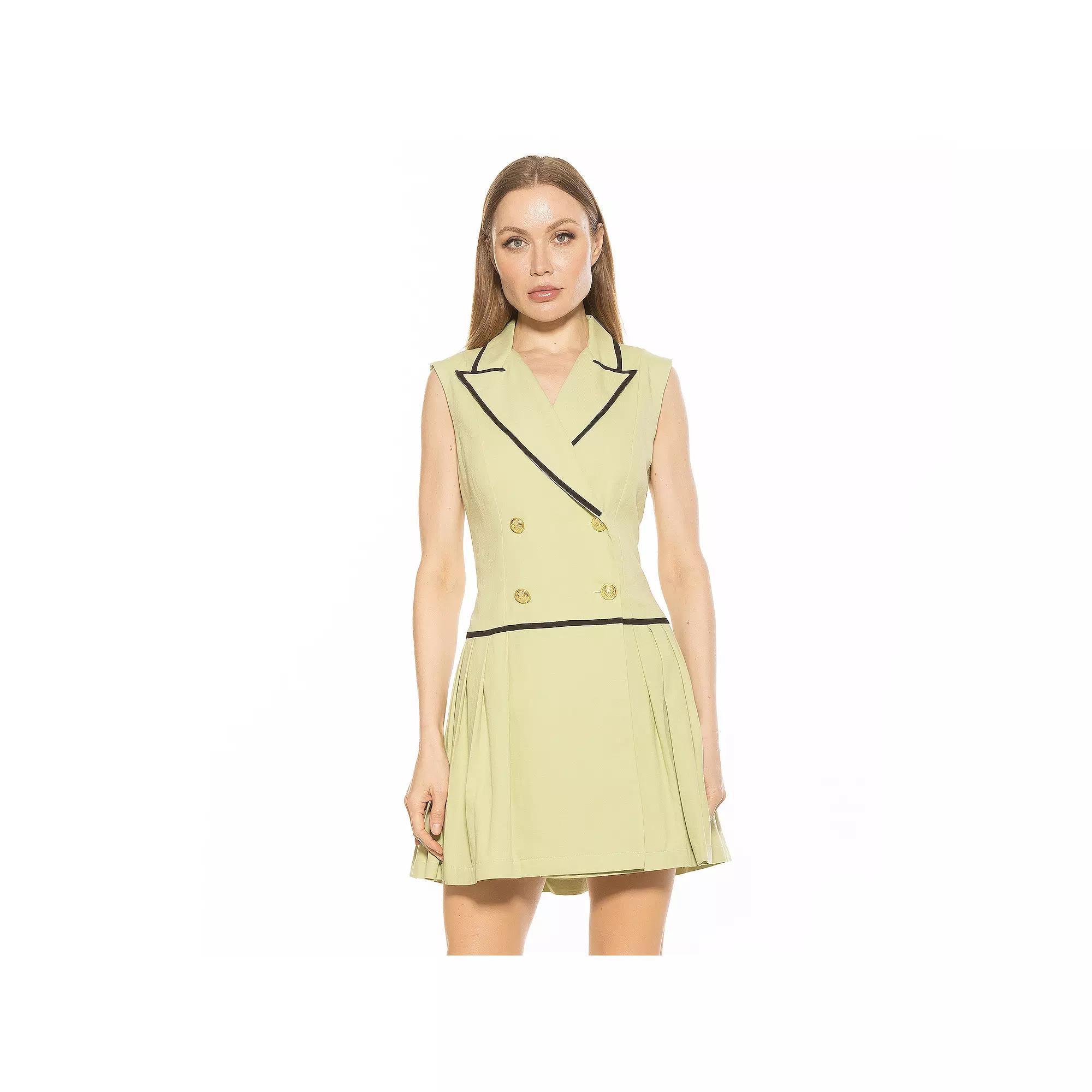 Women's ALEXIA ADMOR Lilyana Piping Collar Dropped Waist Fit & Flare Mini Dress, Size: 6, Ivory Product Image
