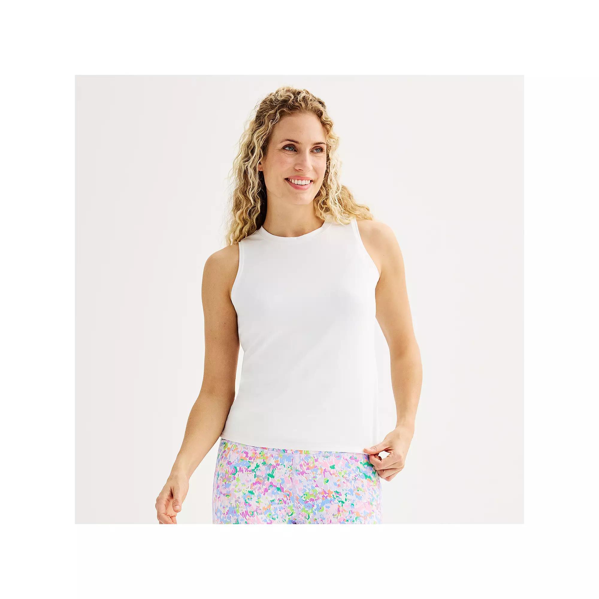 Women's Tek Gear® Essential Soft Tank Top, Size: Medium, Modern White Product Image