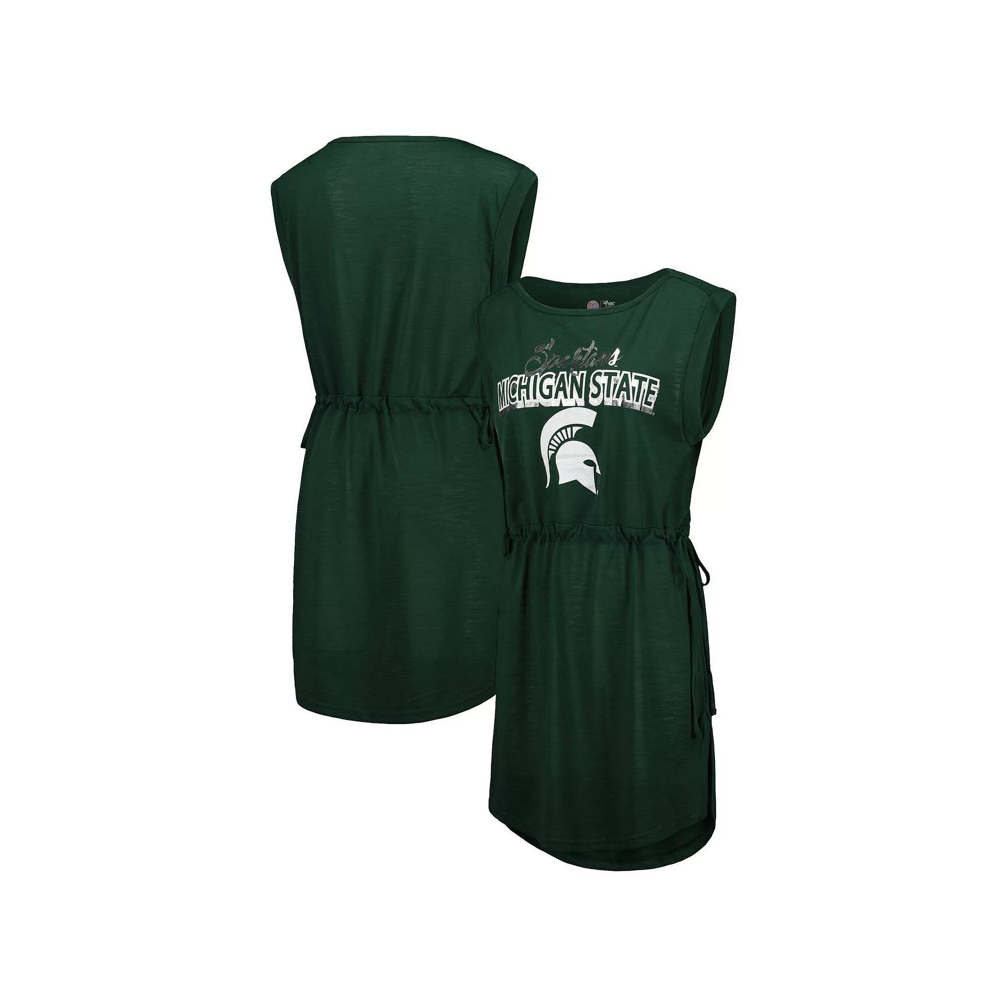 Women's G-III 4Her by Carl Banks Green Michigan State Spartans GOAT Swimsuit Cover-Up Dress, Size: Small Product Image