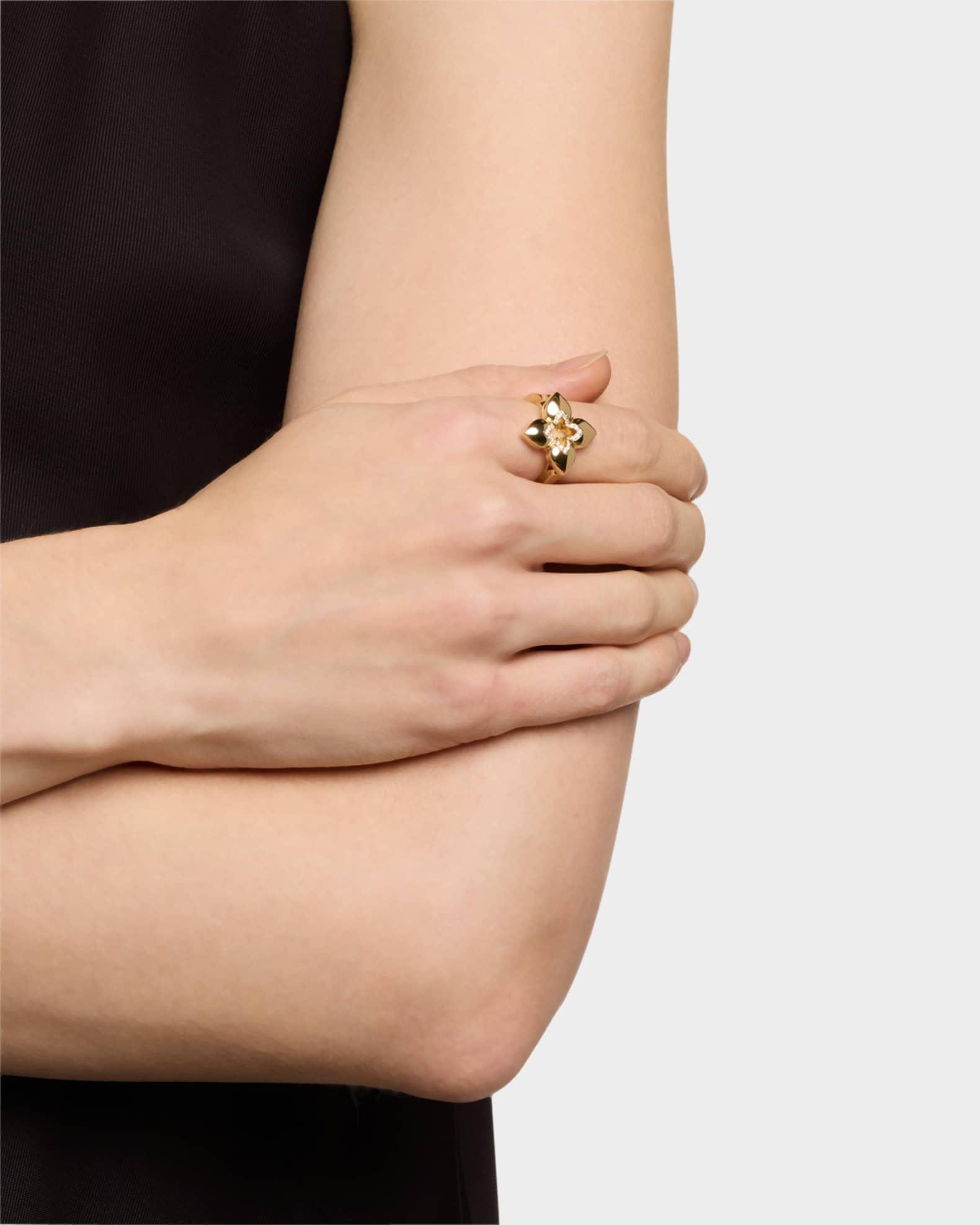 18K Yellow Gold Diamond Venetian Princess Ring, Size 6.5 Product Image