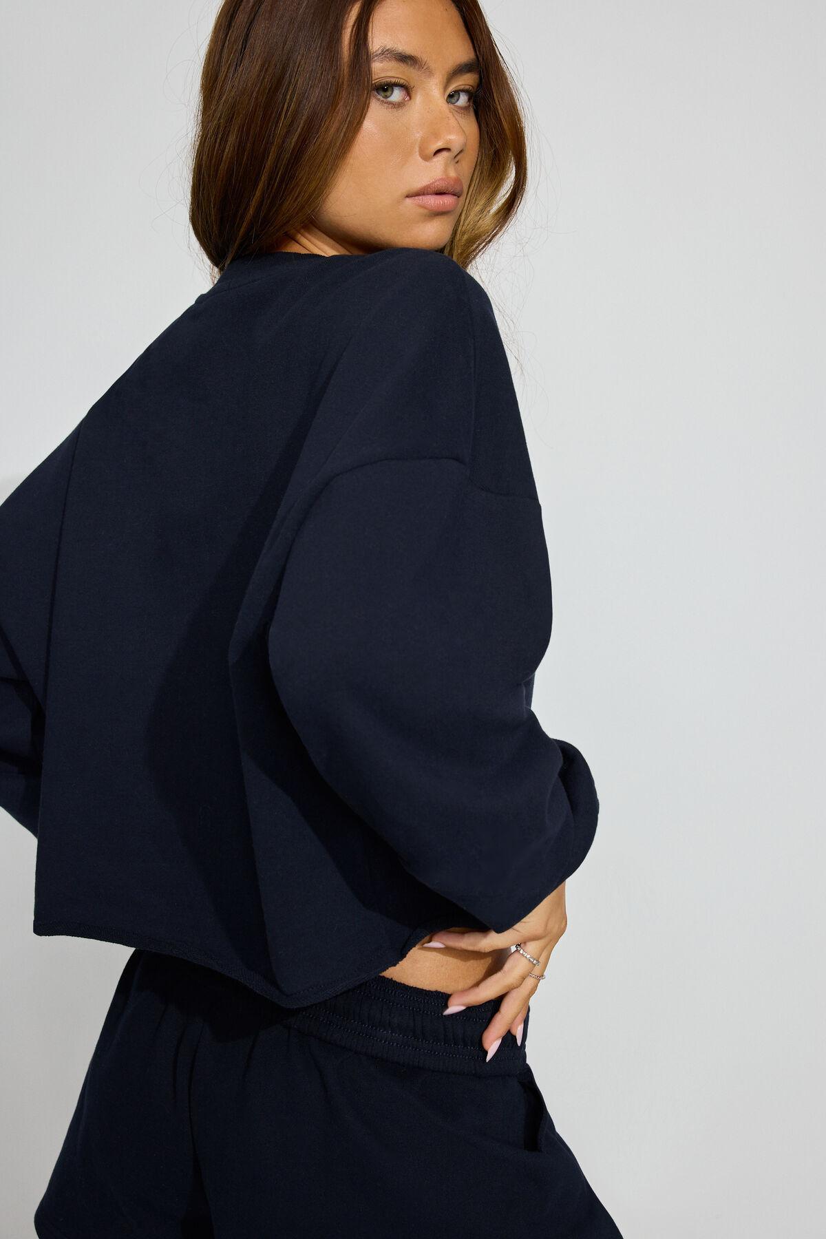 SoftTerry Chopped Crewneck Sweatshirt Product Image