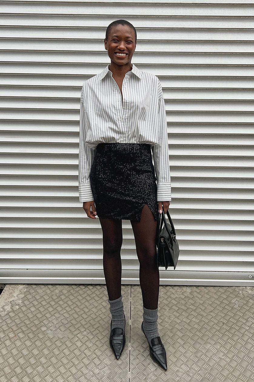 Sequin Mini Skirt Product Image