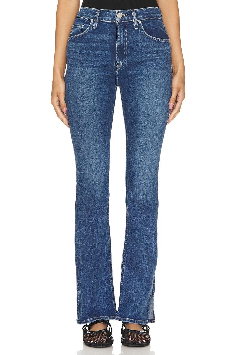 Womens Barbara High-Rise Slit Baby Bootcut Jeans Product Image