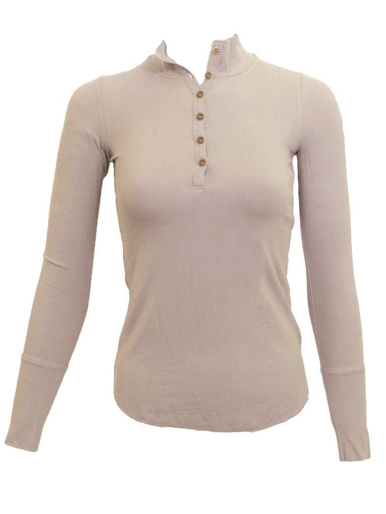 Point Ribbed Mock Henley Product Image