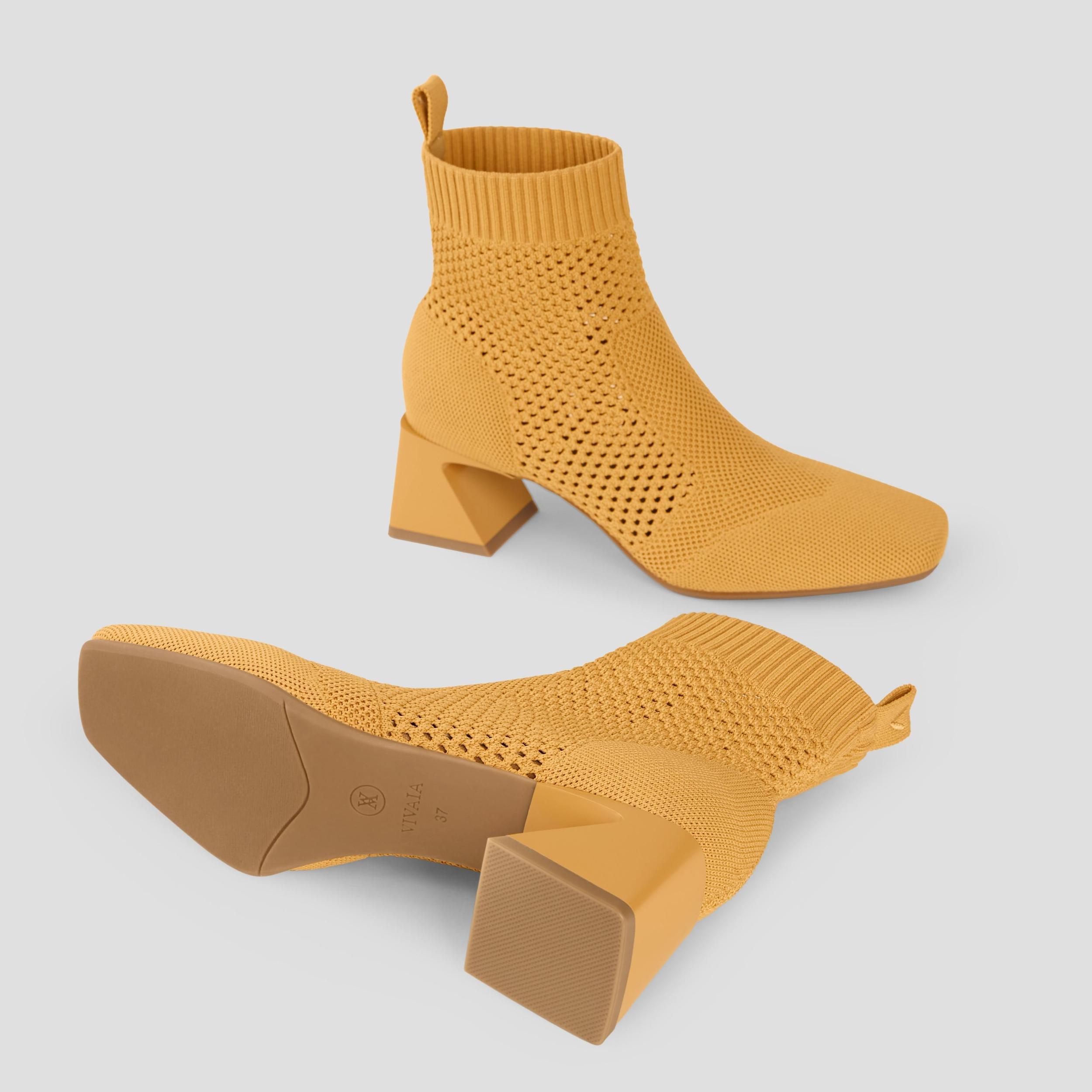 Square-Toe Perforated Heeled Boots (Melissa) Product Image
