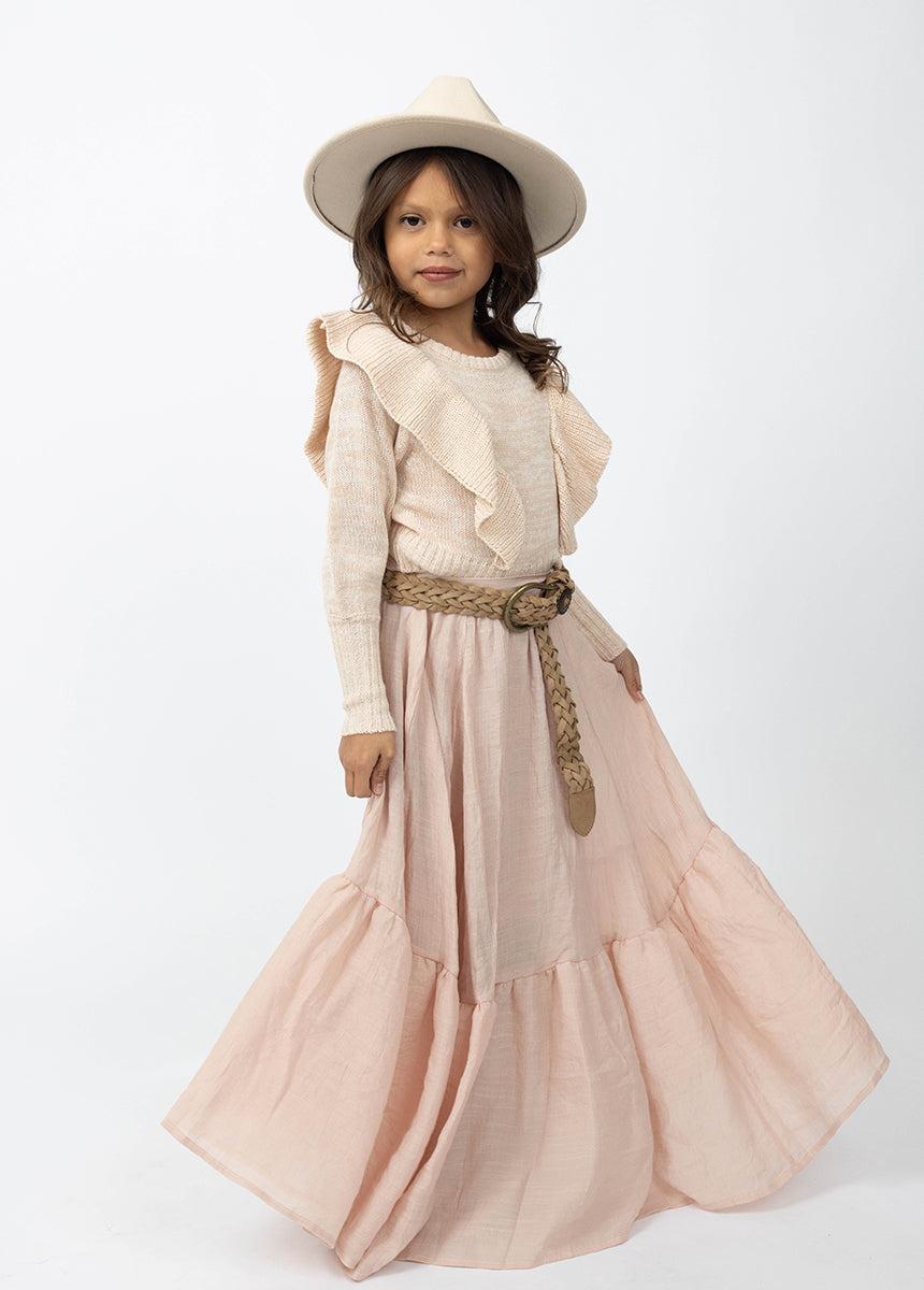 Reagan Sweater in Heather Blush Girls Product Image