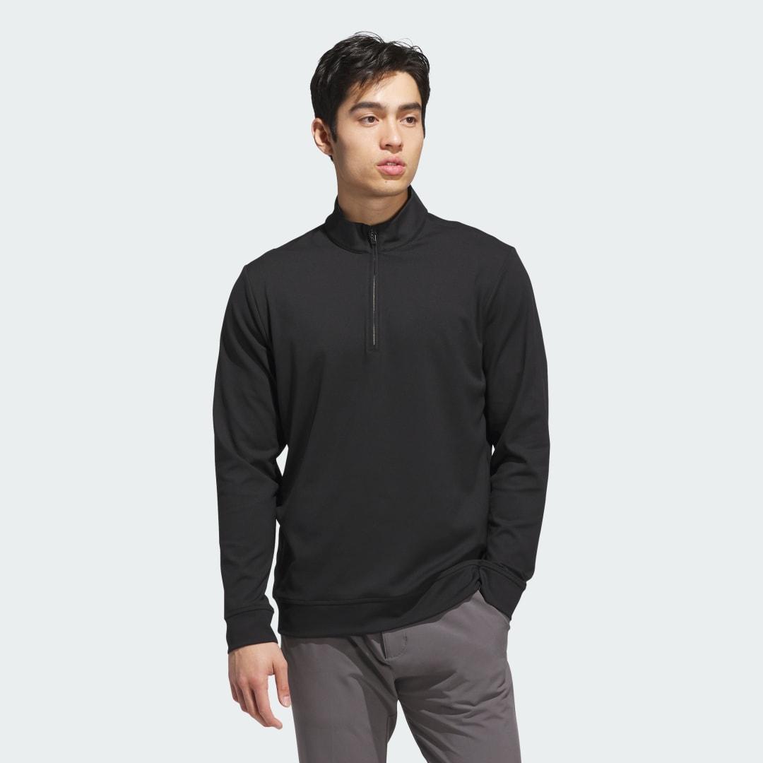 adidas Ultimate365 Classic Quarter-Zip Putty Beige XL Mens Product Image