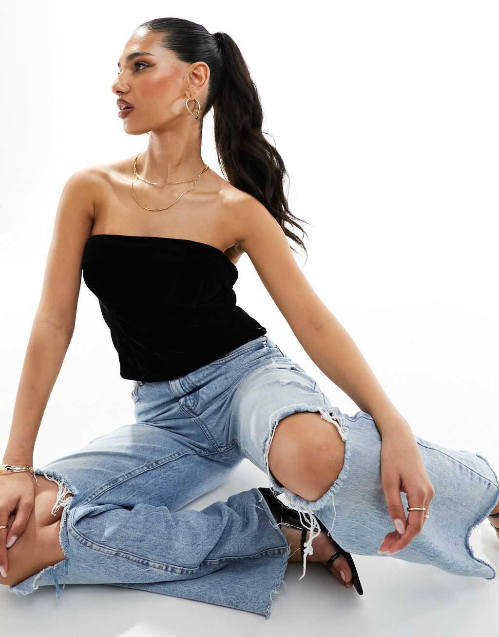 ASOS DESIGN corset bandeau Product Image