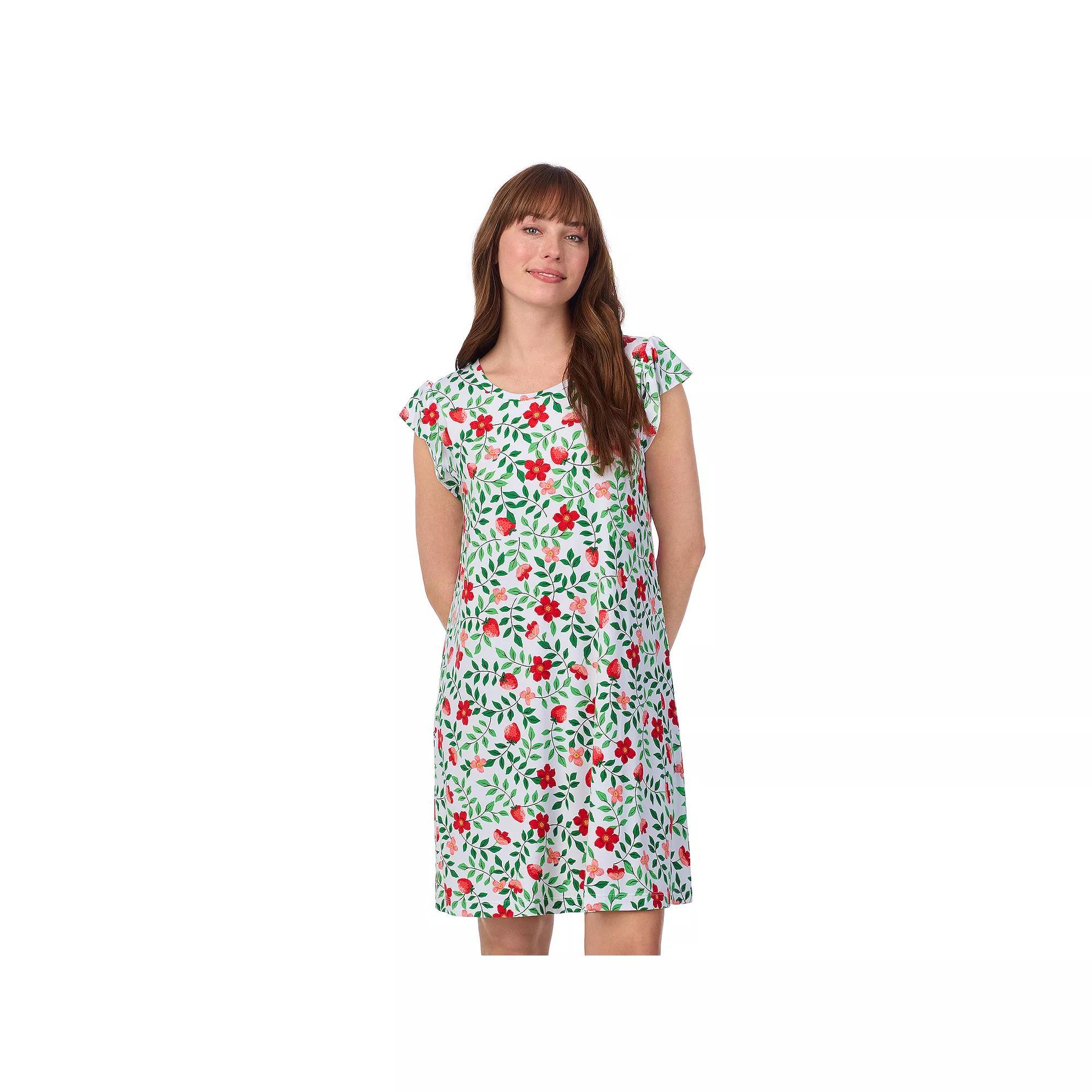 Women's Draper James Ruffle Sleepshirt, Size: XL, Lt Blue Field Flower Product Image