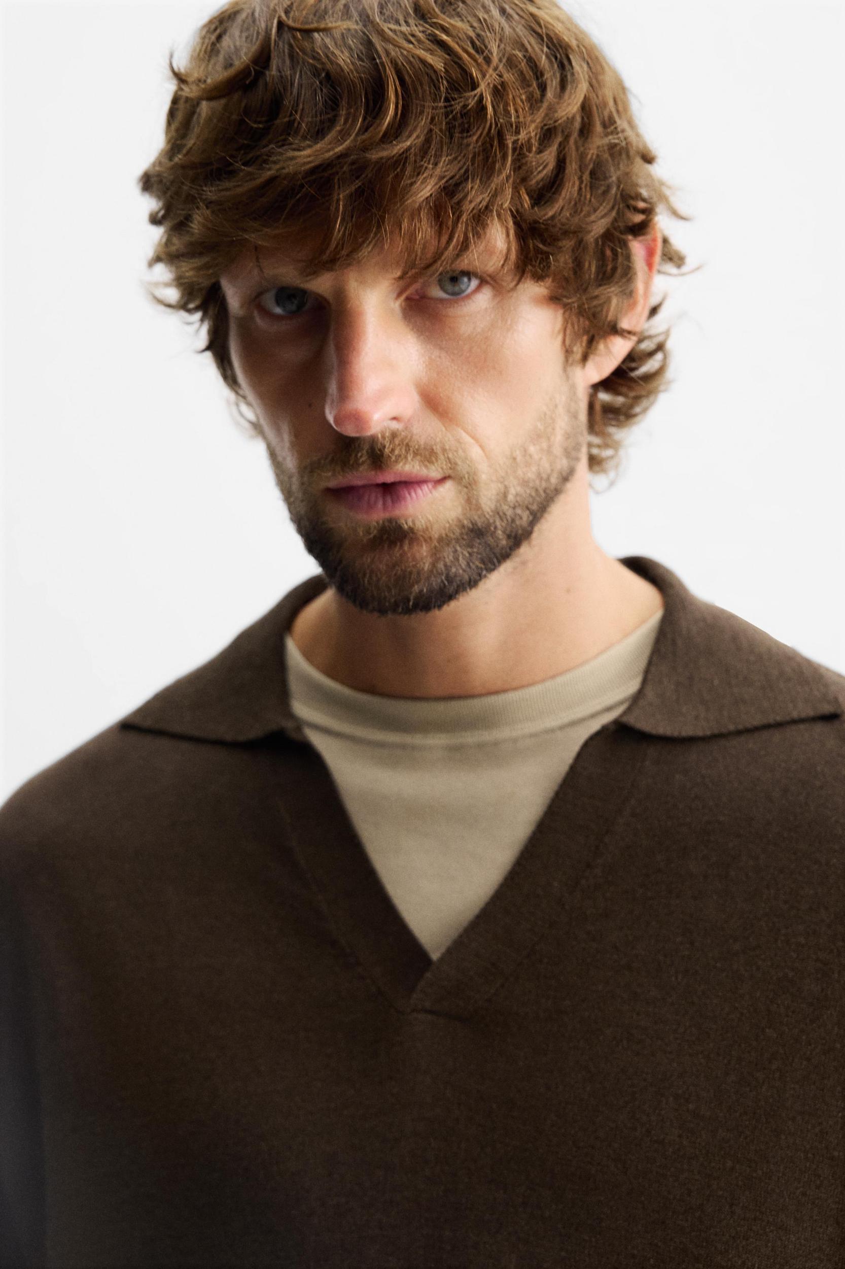 VISCOSE - COTTON KNIT POLO Product Image