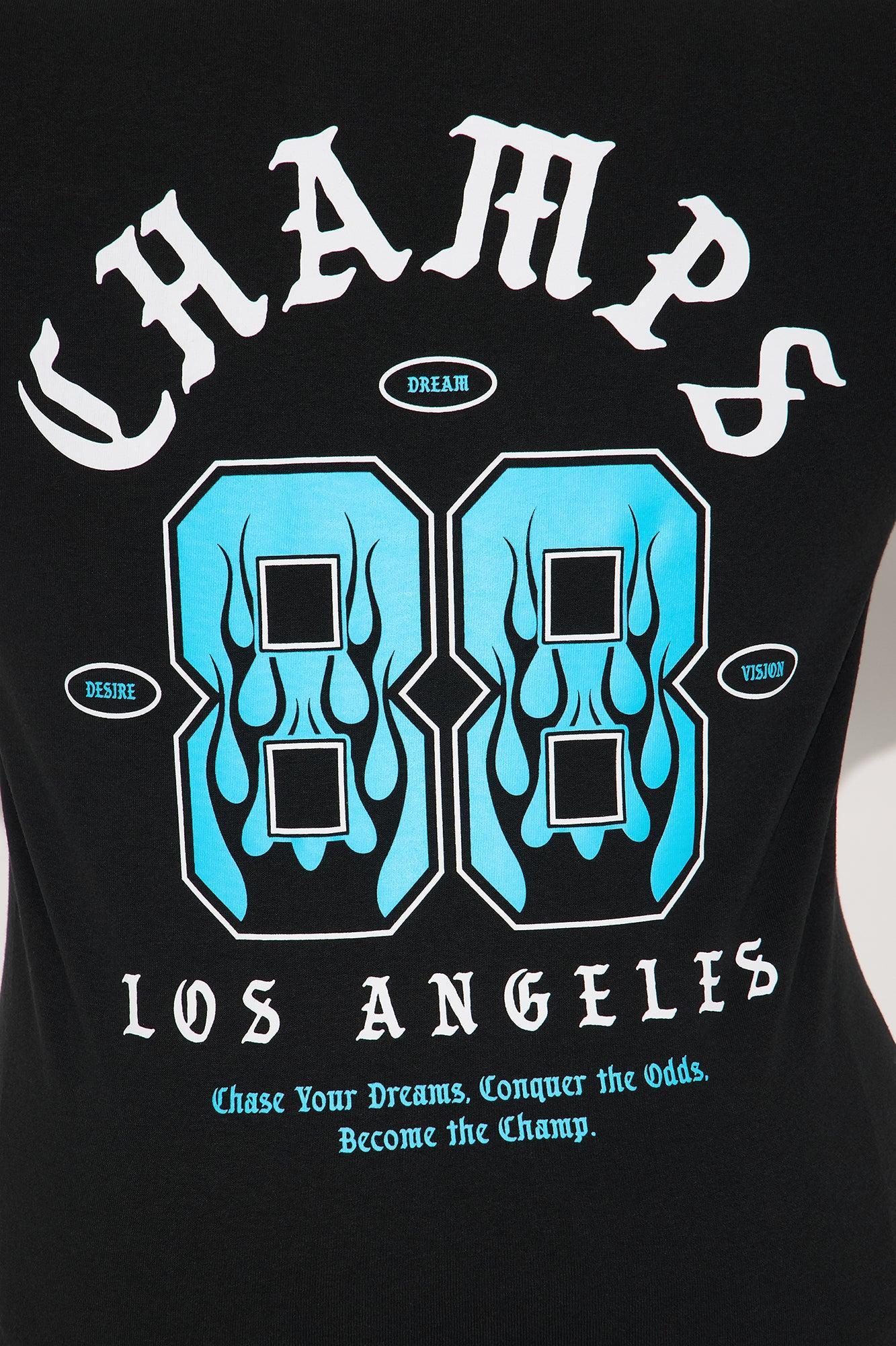 Champs 88 Flames Front And Back Graphic Tee - Black Product Image