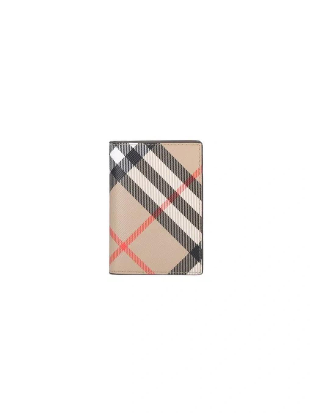 BURBERRY "check" Fold Card Holder In Printed Product Image